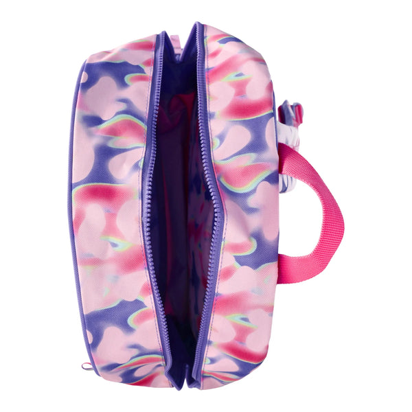 Mochila de 17" para niñas y niños, Set de 5 piezas, incluye mochila, lonchera, porta lapices y termo. Morado