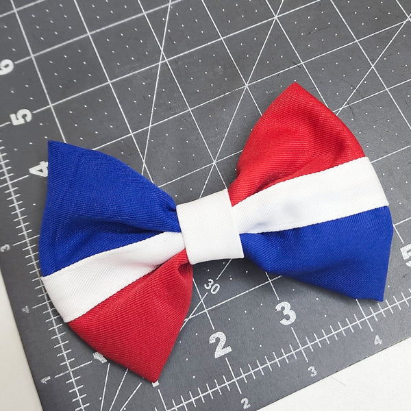 Accesorio para la cabeza inspirado en la bandera dominicano, Lazo Bandera dominicana