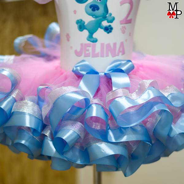 Set de tutu Inspirado en las pistas de blue, Blue clue tutu set