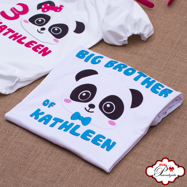 Camisetas familiares inspiradas en Panda, Cumpleaños de Panda