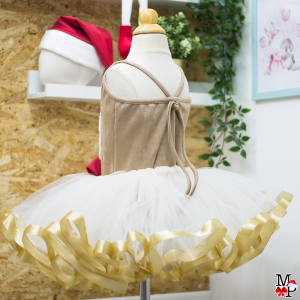 Set de tutu inspirado en muñeco Reno navideño,  desde talla 12 meses hasta #14